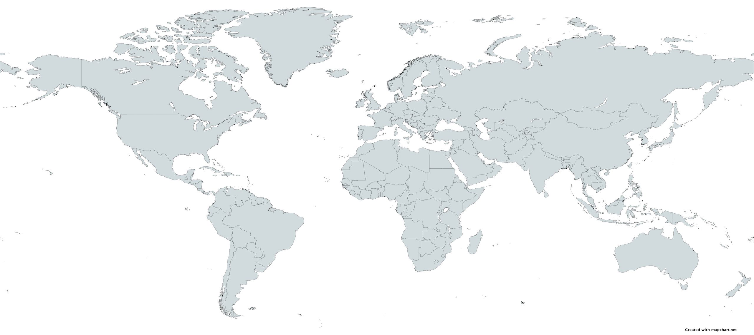 World map in white and grey