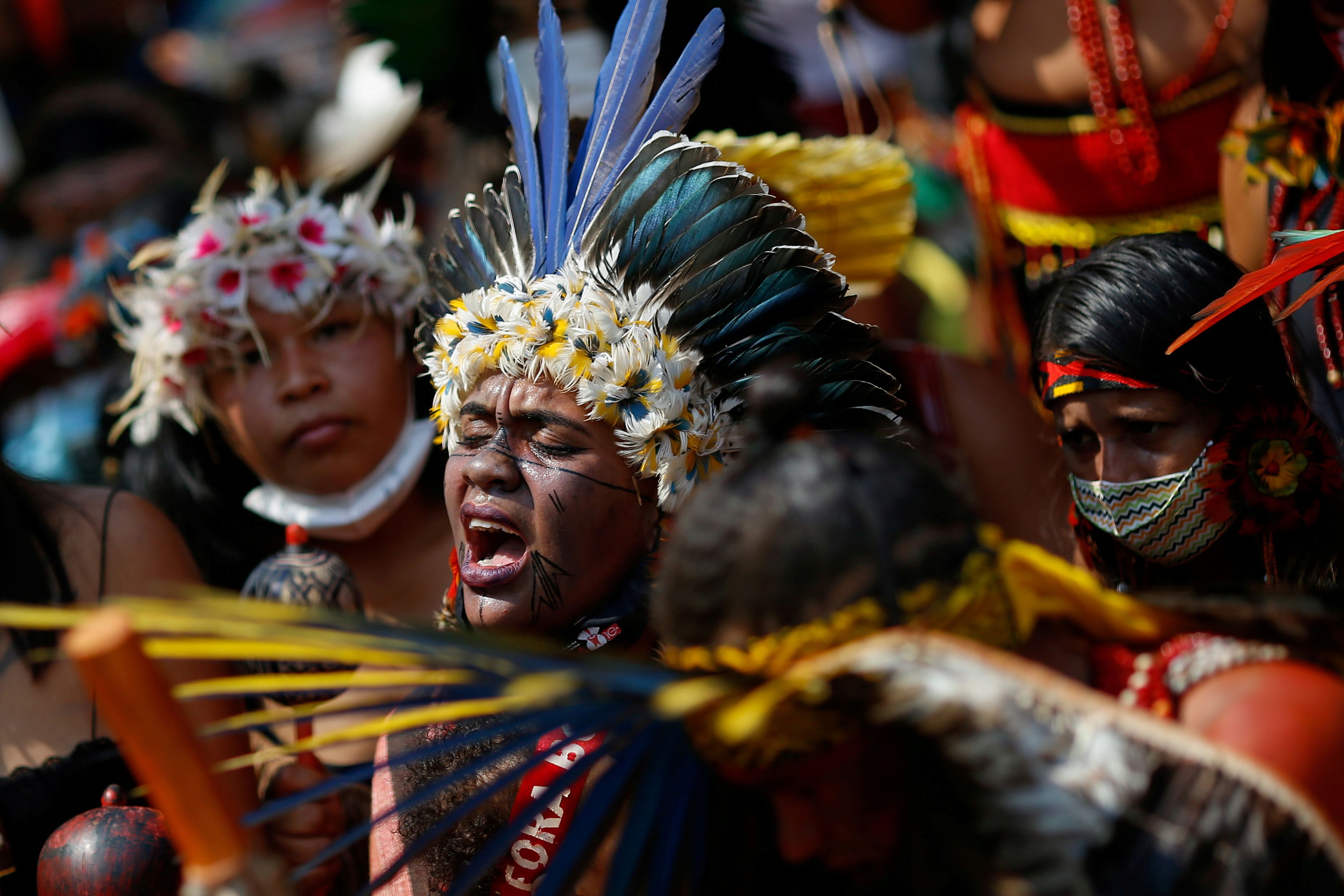 Indigenous women at a protest